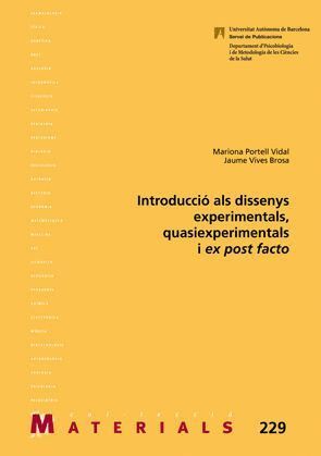INTRODUCCIO ALS DISSENYS EXPERIMENTALS, QUASIEXPERIMENTALS I