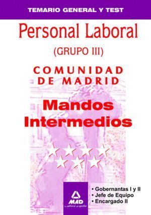 PERSONAL LABORAL, MANDOS INTERMEDIOS, COMUNIDAD DE MADRID. T