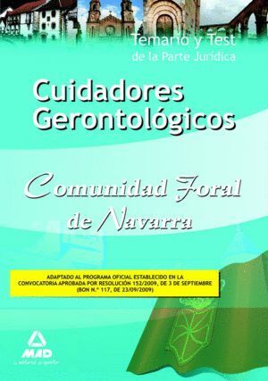 CUIDADORES GERONTOLOGICOS, COMUNIDAD FORAL DE NAVARRA. TEMAR