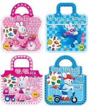 PINTA Y DECORA CON PEGATINAS 4 TITULOS