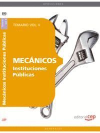 MECANICOS INSTITUCIONES PUBLICAS. TEMARIO VOL. II.