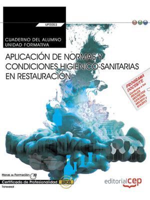 CUADERNO DEL ALUMNO. APLICACION DE NORMAS Y CONDICIONES HIGI