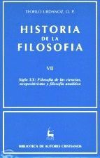 HISTORIA DE LA FILOSOFIA. VII: SIGLO XX: FILOSOFIA DE LAS CI