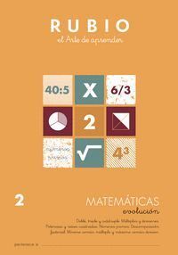 CUADERNO MATEMATICAS 2 RUBIO EVOLUCION DOBLE TRIPLE CUADRUP
