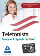 TELEFONISTAS DEL SERVICIO ARAGONES DE SALUD. TEMARIO ESPECIF
