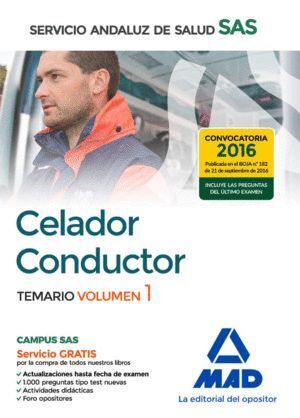 CELADOR CONDUCTOR SAS TEMARIO ESPECIFICO VOL 1 2016