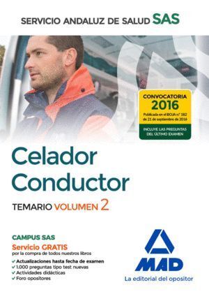CELADOR CONDUCTOR DEL SERVICIO ANDALUZ DE SALUD. TEMARIO ESP