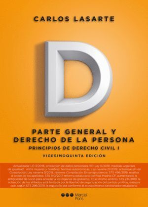 PRINCIPIOS DE DERECHO CIVIL VOL.1 - PARTE GENERAL DER PERSO