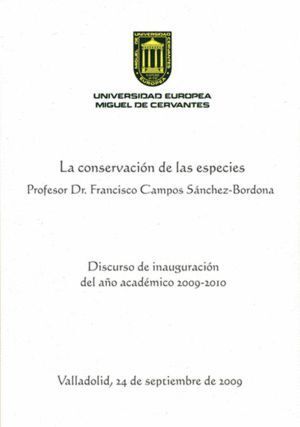 CONSERVACION DE LAS ESPECIES,LA