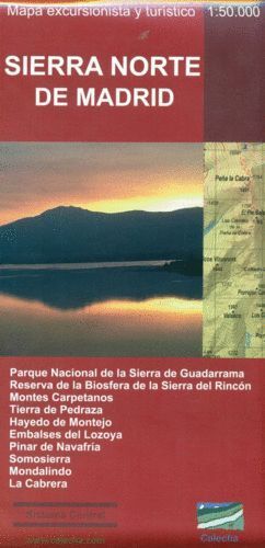 SIERRA NORTE DE MADRID MAPA EXCURSIONISTA Y TURISTICO