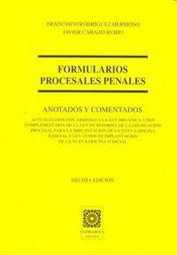 FORMULARIOS PROCESALES PENALES 10ªED