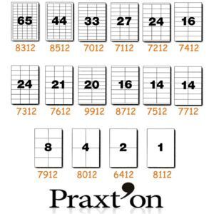 ETIQUETA ADHESIVA 70 X 25,4 MM 33 UNID REF 7012 PRAXTON