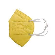 MASCARILLA FFP2 CERTIFICADO CE AMARILLO OSCURO UNIDAD