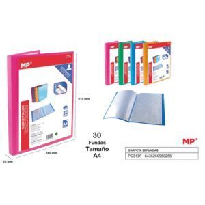 CARPETA A4 30 FUNDAS PERSONALIZABLE VERDE MP