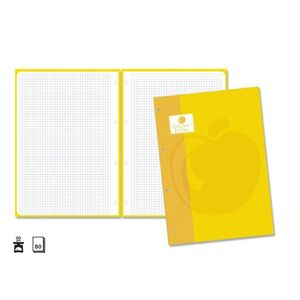 RECAMBIO GOLDEN A4 5X5 80H 90GR AMARILLO