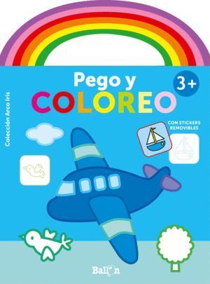 ARCO IRIS - PEGO Y COLOREO +3 AVION